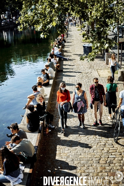 Les parisiens déconfinent au soleil, Paris 16 mai 2020