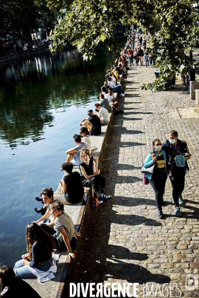 Les parisiens déconfinent au soleil, Paris 16 mai 2020