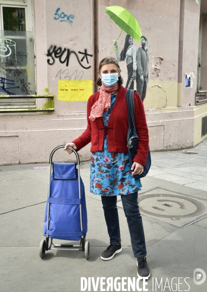 Les parisiens en sortie pendant le confinement Covid-19. The Covid-19 Coronavirus.