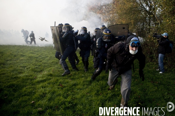 Action de blocage d un train de déchets nucléaires CASTOR