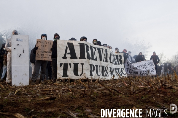 Action de blocage d un train de déchets nucléaires CASTOR