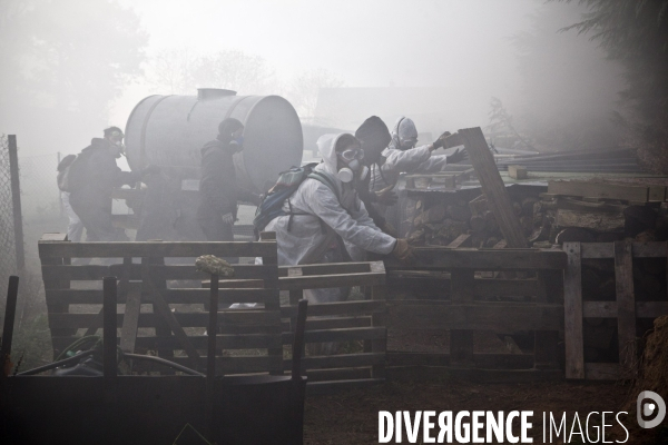 Action de blocage d un train de déchets nucléaires CASTOR