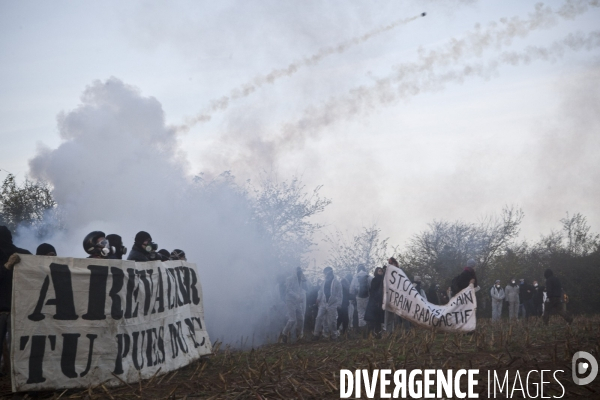 Action de blocage d un train de déchets nucléaires CASTOR