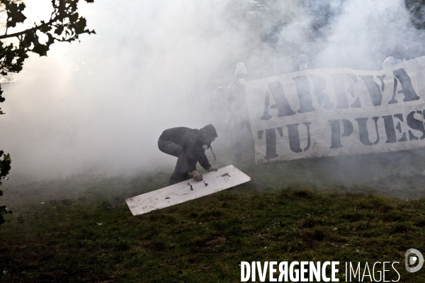 Action de blocage d un train de déchets nucléaires CASTOR