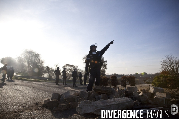 Action de blocage d un train de déchets nucléaires CASTOR