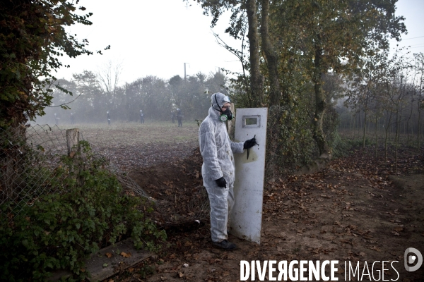 Action de blocage d un train de déchets nucléaires CASTOR