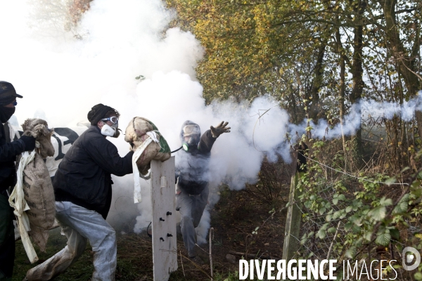 Action de blocage d un train de déchets nucléaires CASTOR