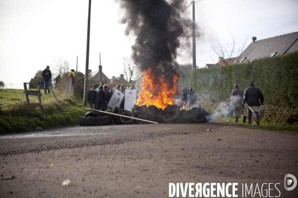 Action de blocage d un train de déchets nucléaires CASTOR