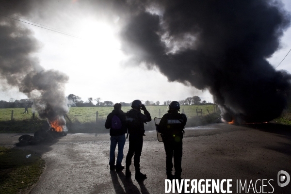 Action de blocage d un train de déchets nucléaires CASTOR