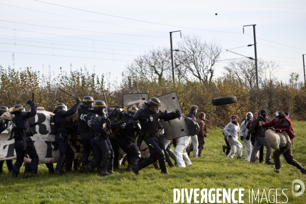 Action de blocage d un train de déchets nucléaires CASTOR