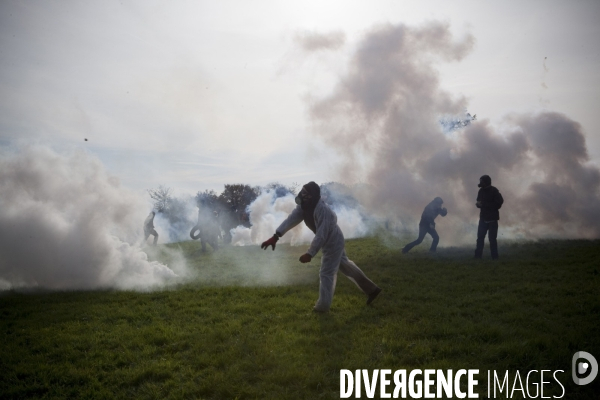 Action de blocage d un train de déchets nucléaires CASTOR