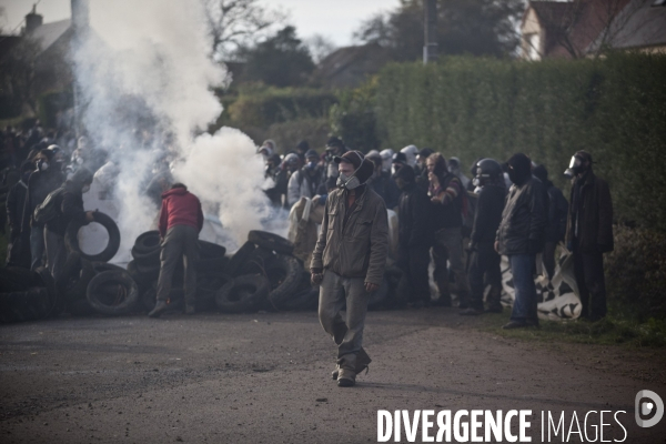 Action de blocage d un train de déchets nucléaires CASTOR