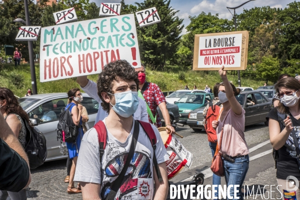 Hopital Robert Debré. Les soignants manifestent