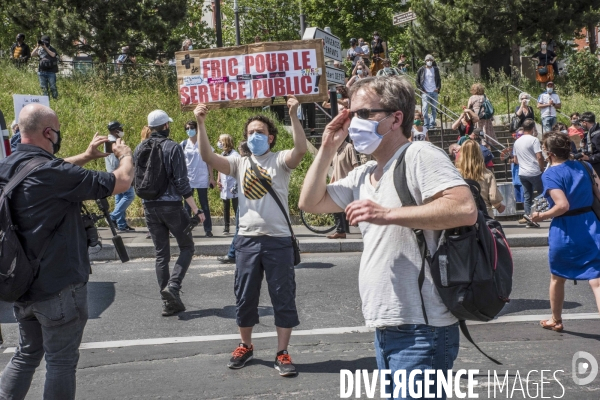 Hopital Robert Debré. Les soignants manifestent