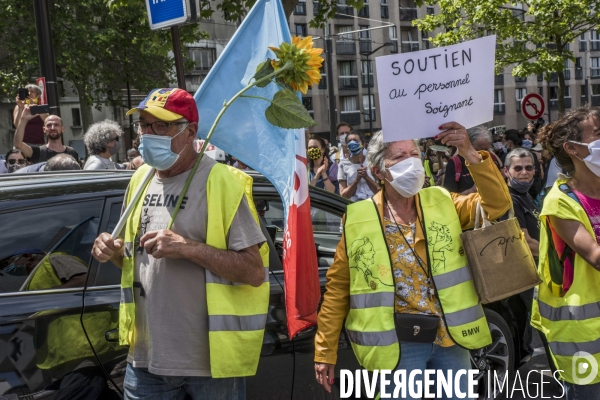 Hopital Robert Debré. Les soignants manifestent