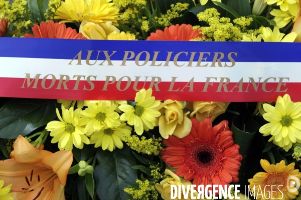 Olivier DUSSOPT participe à une cérémonie des policiers morts pour la France