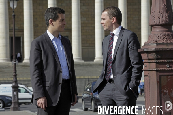 Olivier DUSSOPT et Gérald DARMANIN devant l Assemblée Nationale