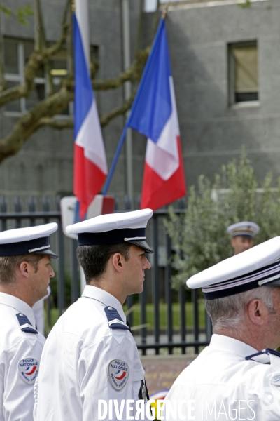 Cour d honneur du commissariat de police de Guilherand Granges.