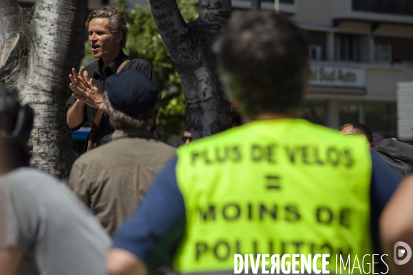 Les cyclistes contre la suppression de la piste cyclable Prado 1 à Marseille