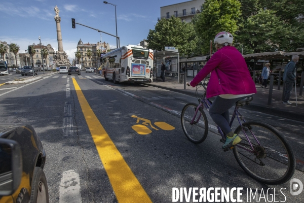 Les cyclistes contre la suppression de la piste cyclable Prado 1 à Marseille