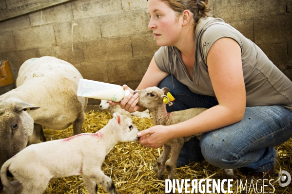 Aurore, jeune femme salariée agricole dans le Limousin.