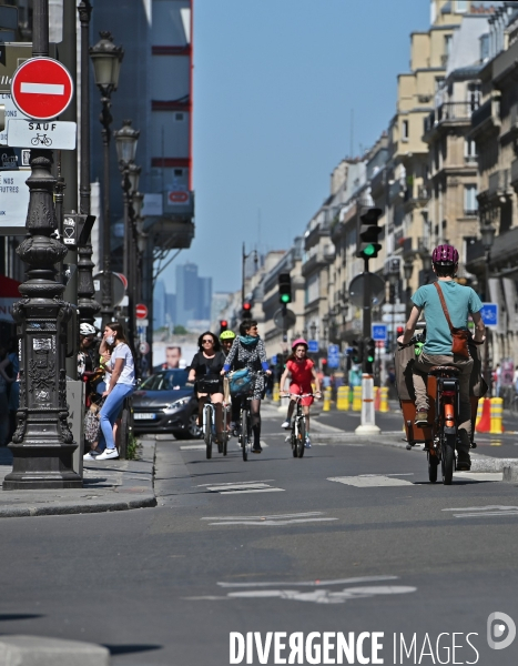 Piste cyclable rue de rivoli