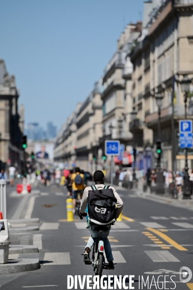 Piste cyclable rue de rivoli