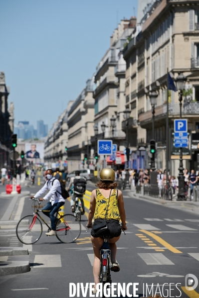 Piste cyclable rue de rivoli