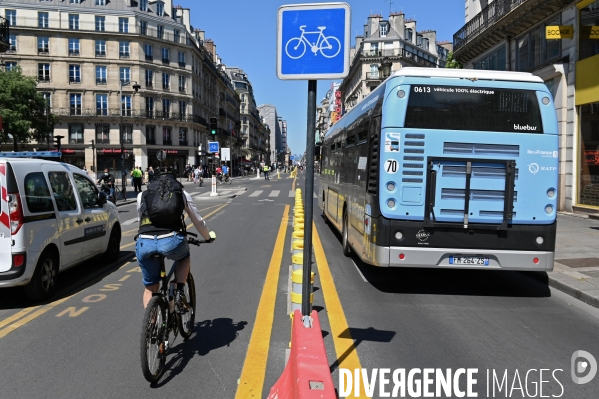 Piste cyclable rue de rivoli