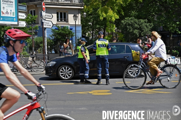 Piste cyclable rue de rivoli