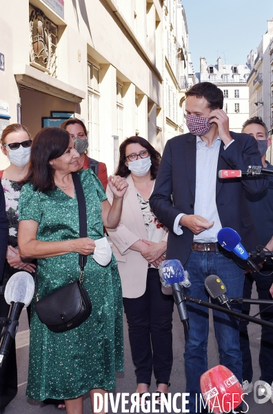 Elections municipales 2020 / Anne Hidalgo avec David Belliard