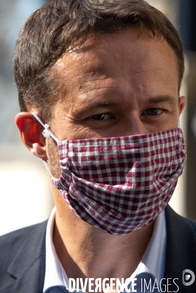 Anne Hidalgo et David Belliard en campagne pour les municipales à Paris