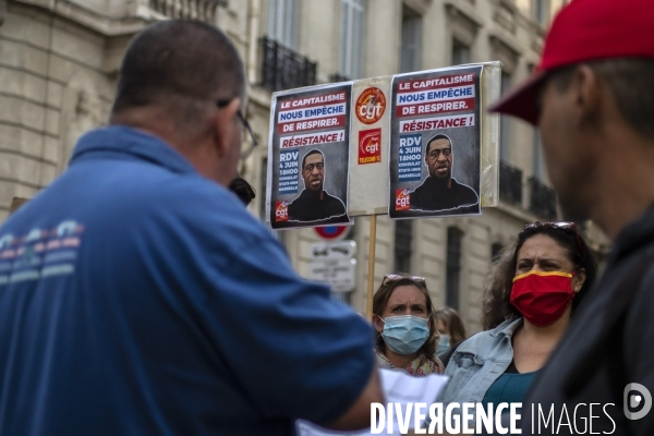 Rassemblement de la CGT à Marseille contre les violences policières aux Etats-Unis