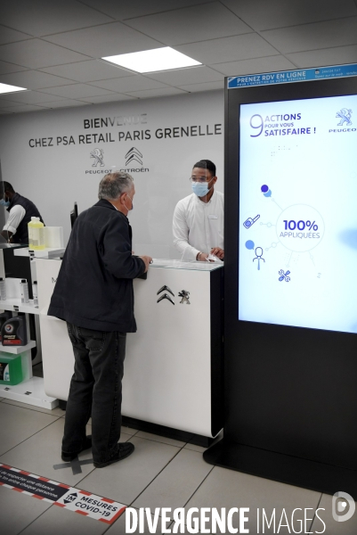 Deconfinement chez un concessionnaire automobile