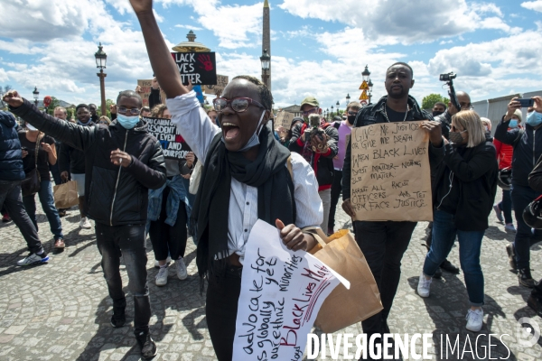 Rassemblement conte les violences policières, place de la Concorde.