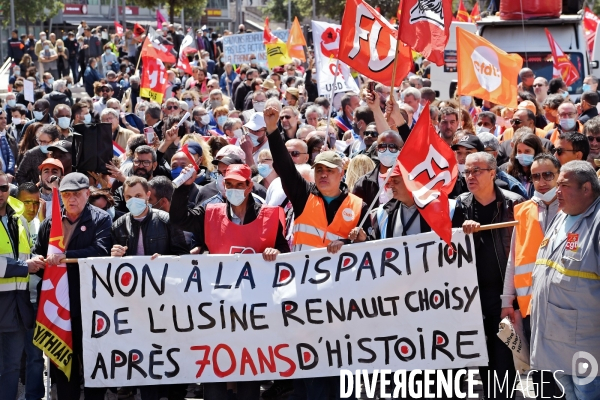 Manifestation contre la fermeture de l usine renault de Choisy le roi