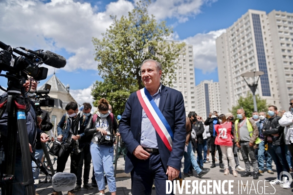 Manifestation contre la fermeture de l usine renault de Choisy le roi