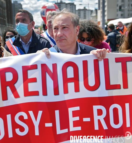 Manifestation contre la fermeture de l usine renault de Choisy le roi