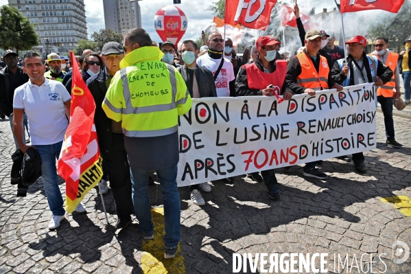 Manifestation contre la fermeture de l usine renault de Choisy le roi