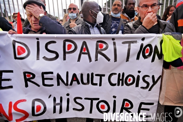 Manifestation contre la fermeture de l usine renault de Choisy le roi