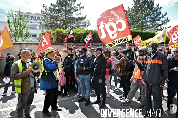 Manifestation contre la fermeture de l usine renault de Choisy le roi