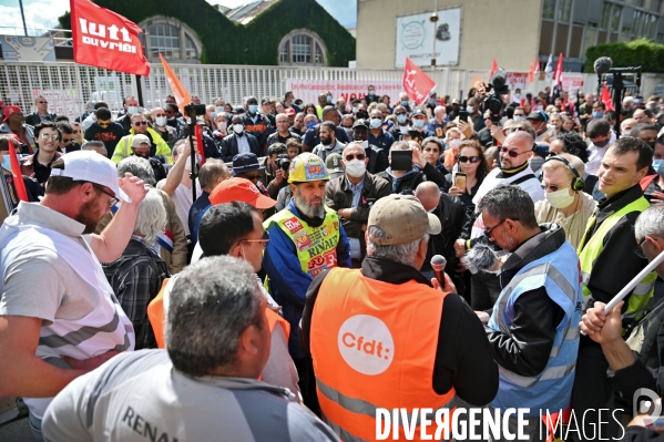 Manifestation contre la fermeture de l usine renault de Choisy le roi