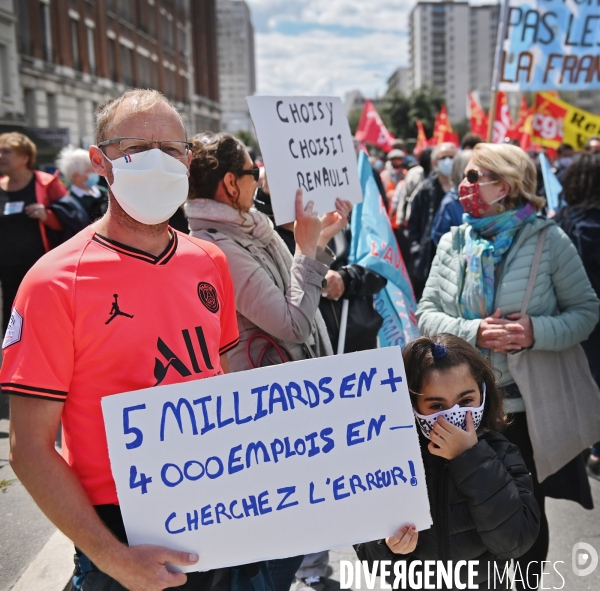 Manifestation contre la fermeture de l usine renault de Choisy le roi