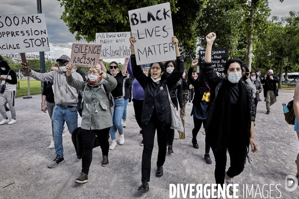 Manifestation Black Lives Matter contre le racisme et les violences policieres