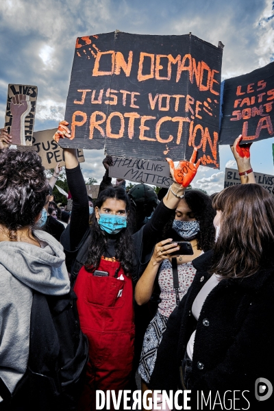 Manifestation Black Lives Matter contre le racisme et les violences policieres