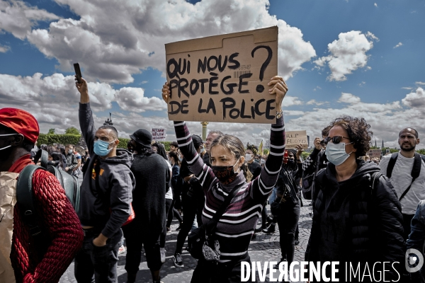 Manifestation Black Lives Matter contre le racisme et les violences policieres