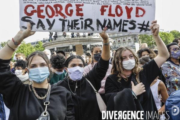 Rassemblement en hommage à George FLOYD.