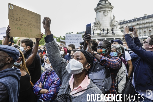 Rassemblement en hommage à George FLOYD.