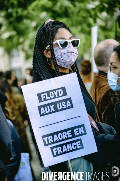Hommage à George Floyd place de la République.