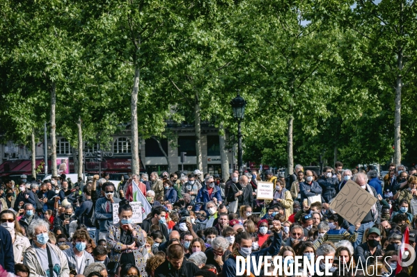 Hommage à George Floyd place de la République.